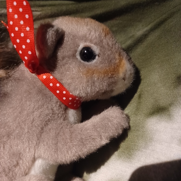 Realistic Squirrel Plush Stuffed animal Barrington Collection Vintage Bowtie toy - Picture 4 of 6
